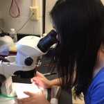 Female Student in lab